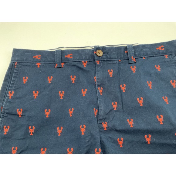 J.Crew Lobster Print Shorts Preppy Casual Flat Front Size‎ 33 - Picture 2 of 10